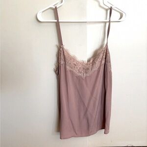 Elegant Lace Trim Camisole in Mauve